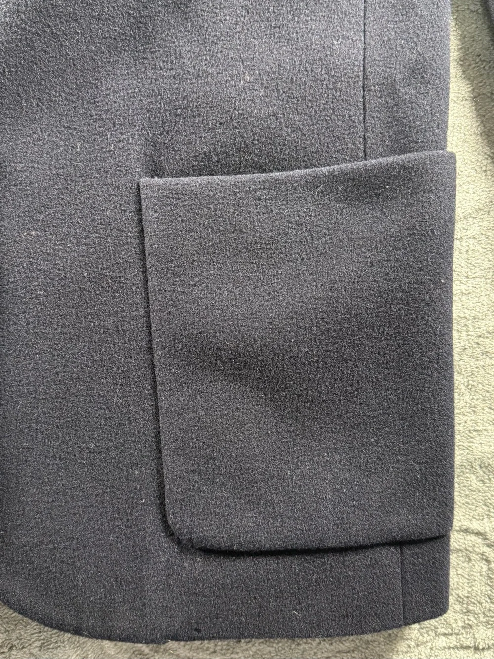 Valerie Stevens Women's Navy Wool Cashmere Blend Blazer Size 4